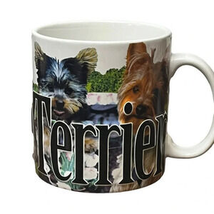 Americaware Yorkshire Terrier Dog Mug‎ Yorkie White Ceramic 2007 Microwave Safe